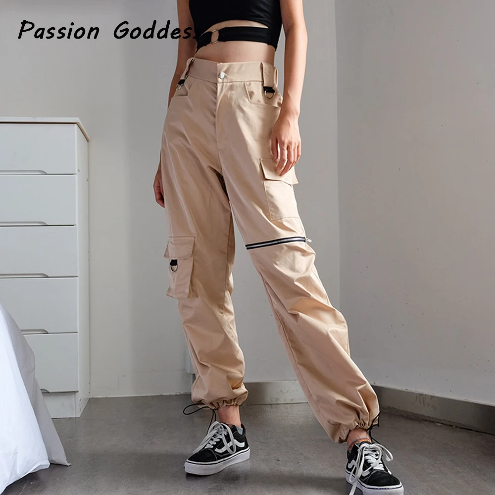 Streetwear Women Cargo Pants Dance High Waist Baggy Pants Trousers Femme Hip hop Zipper Pantalon Joggers Multi-pockets Overalls
Streetwear Women Cargo Pants Dance High Waist Baggy Pants Trousers Femme Hip hop Zipper Pantalon Joggers Multi-pockets Overalls