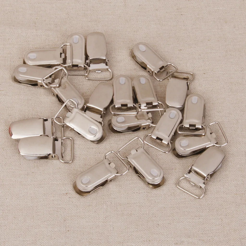 20 Pieces Silver Metal Brace Dummy Suspender Clips Holder Strap Grips Craft 1.5cm
20 Pieces Silver Metal Brace Dummy Suspender Clips Holder Strap Grips Craft 1.5cm