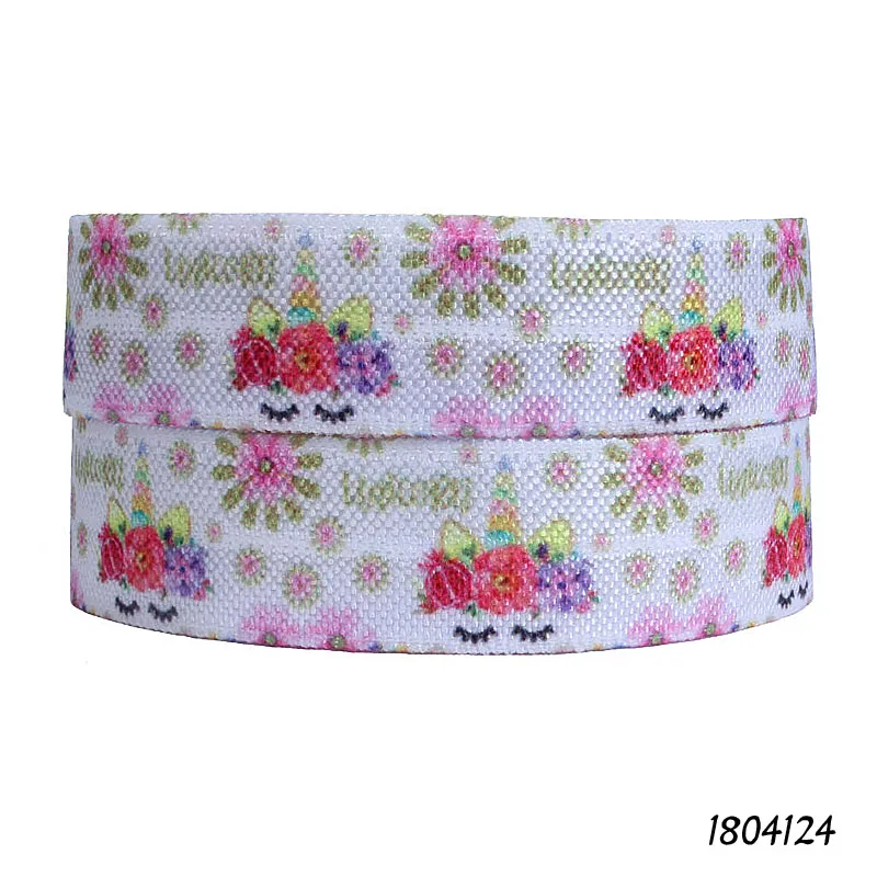 (50 yards/lot) Factory cheap price large flower and unicorn printed fold over elastic foe
(50 yards/lot) Factory cheap price large flower and unicorn printed fold over elastic foe