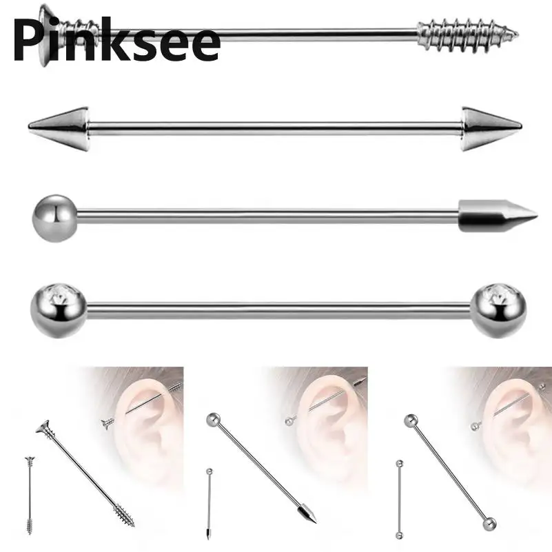 1PC Punk Steel ear cartilage Helix Earrings Tragus Piercing Spike Long Industrial Barbell Piercings fake gauges Orelha
1PC Punk Steel ear cartilage Helix Earrings Tragus Piercing Spike Long Industrial Barbell Piercings fake gauges Orelha