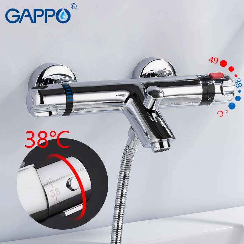 

GAPPO Shower faucets mixer with thermostat mixer faucets thermostatic bath mixers wall mounted waterfall bathtub faucet
