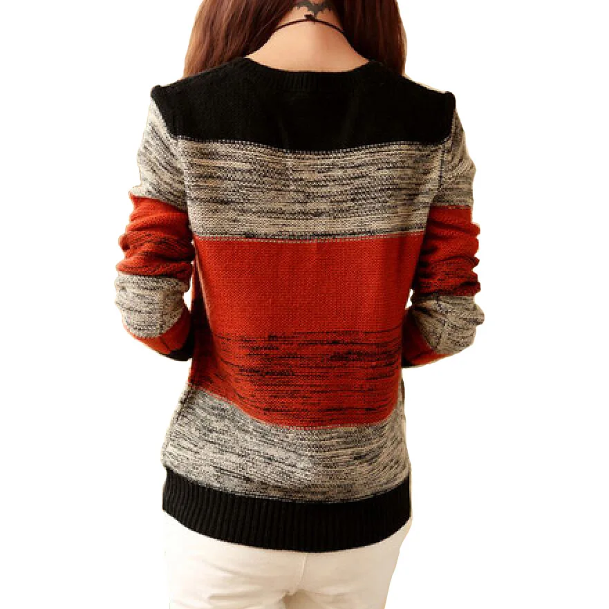YEMUSEED Autumn Winter New Women's Sweater Loose Round Neck Contrast Color Pullover Knit Bottoming 1501
YEMUSEED Autumn Winter New Women's Sweater Loose Round Neck Contrast Color Pullover Knit Bottoming 1501