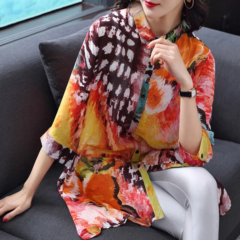 2019 Spring Summer Fashion Women Female Print Flower Loose Cardigan Blouse Top Shirt , Long Irregular Chiffon Tops And Blouses
2019 Spring Summer Fashion Women Female Print Flower Loose Cardigan Blouse Top Shirt , Long Irregular Chiffon Tops And Blouses