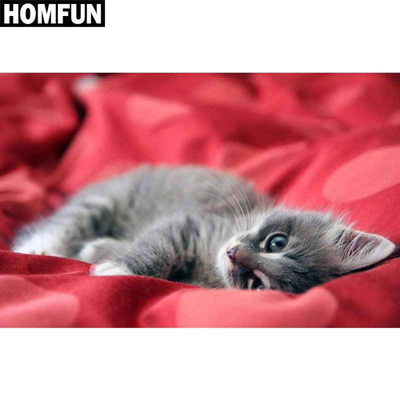 HOMFUN Full Square/Round Drill 5D DIY Diamond Painting "Animal cat" Embroidery Cross Stitch 5D Home Decor Gift A06471
HOMFUN Full Square/Round Drill 5D DIY Diamond Painting "Animal cat" Embroidery Cross Stitch 5D Home Decor Gift A06471