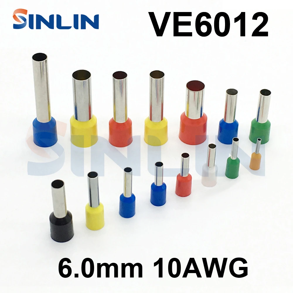 500pcs/lot Crimp Terminal VE6012 tube pre insulating terminal Bootlace Ferrules AWG10 6.0mm^2 Brass Lead length 12mm
500pcs/lot Crimp Terminal VE6012 tube pre insulating terminal Bootlace Ferrules AWG10 6.0mm^2 Brass Lead length 12mm
