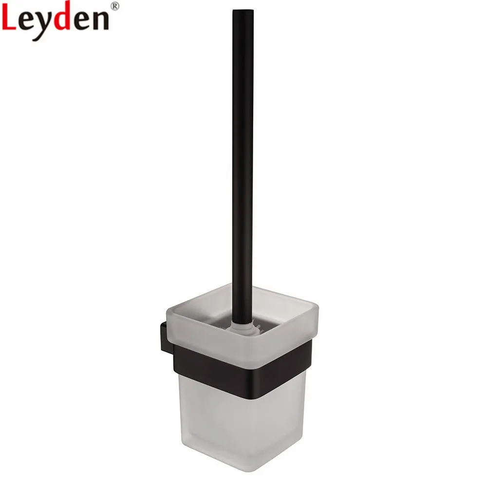 Leyden Modern Wall Mounted 304 Stainless Steel Black Finish Toilet Brush Holder With Glass Cup For Bathroom Accessories
Leyden Modern Wall Mounted 304 Stainless Steel Black Finish Toilet Brush Holder With Glass Cup For Bathroom Accessories