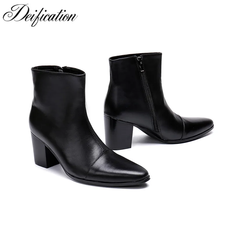 Deification Winter High Heels Men Boots Black Split Leather Military Tactical Boots Luxury Brand Men Shoes Booties Sepatu Pria
Deification Winter High Heels Men Boots Black Split Leather Military Tactical Boots Luxury Brand Men Shoes Booties Sepatu Pria