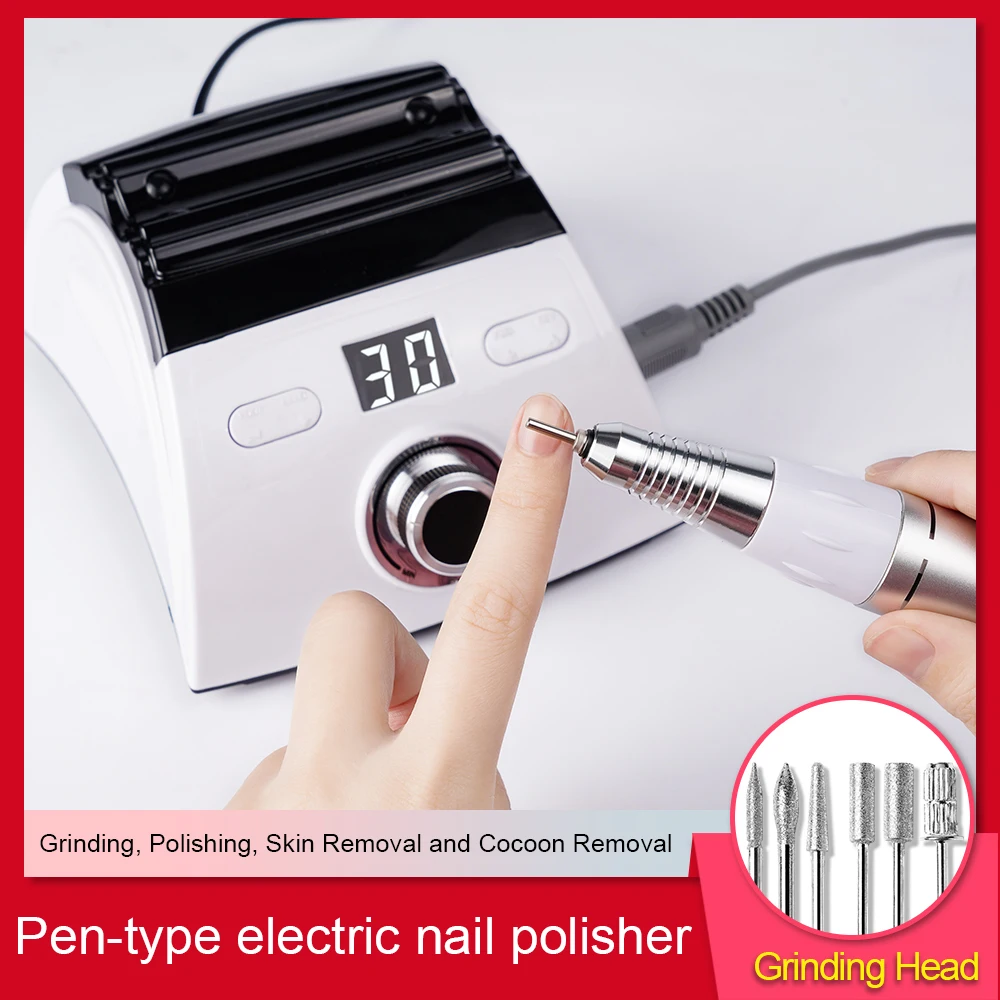 35W Nail Drill Machine LCD Display 30000 RPM Electric Pedicure Nail File Manicure Tools Gel Remove polishing Nail Art Equipment
35W Nail Drill Machine LCD Display 30000 RPM Electric Pedicure Nail File Manicure Tools Gel Remove polishing Nail Art Equipment