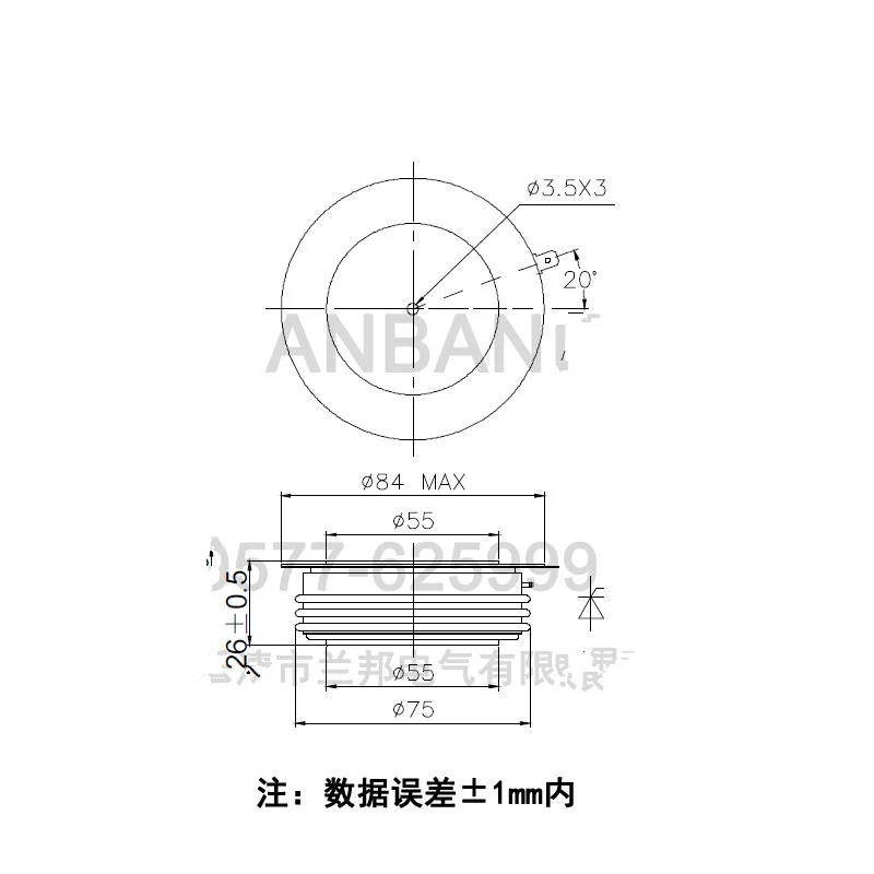 Fast Free Ship Thyristor medium frequency furnace quick thyristor KK1200A 1600V KK1200-16
Fast Free Ship Thyristor medium frequency furnace quick thyristor KK1200A 1600V KK1200-16