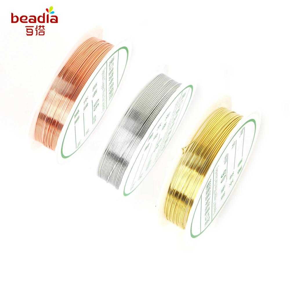 

2M-20M Wire 0.2-0.8mm 8 size Pick Jewelry Cord Silver Gold Color Craft Beads Rope Copper Wires Beading Wire DIY Jewelry Findings