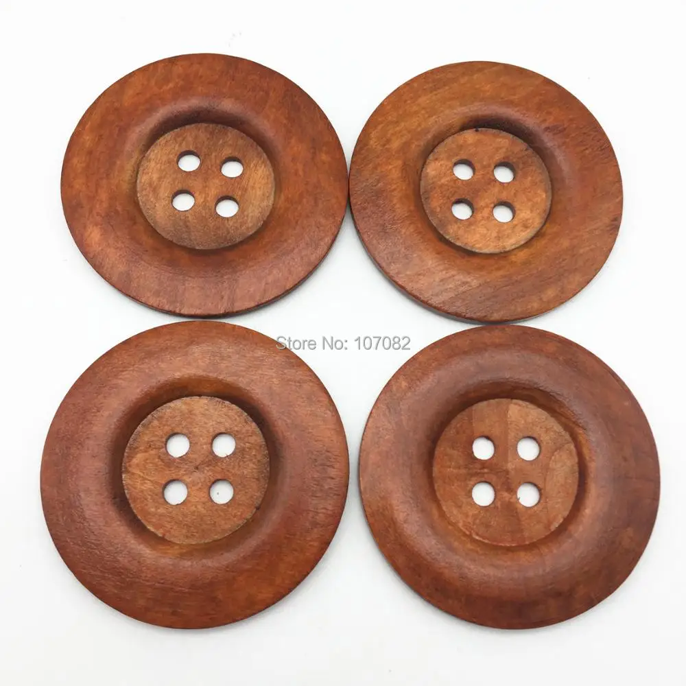 40pcs 60mm 6CM Large 4 Holes Wooden Buttons Brown Round Sewing Button Embellishments Crafts Scrapbooking
40pcs 60mm 6CM Large 4 Holes Wooden Buttons Brown Round Sewing Button Embellishments Crafts Scrapbooking
