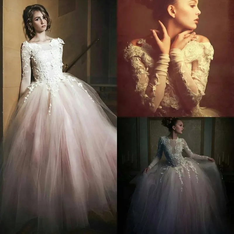 2019 Vintage Flower Girl Dresses Long Sleeves Lace Applique Tulle Pageant Gowns Kids Communion Dress Custom Made
2019 Vintage Flower Girl Dresses Long Sleeves Lace Applique Tulle Pageant Gowns Kids Communion Dress Custom Made