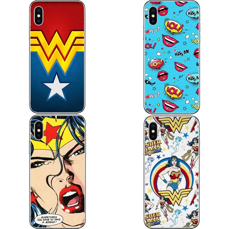 Фото Чехол Seracase Wonder Woman для iphone 11 PRO MAX 5S SE 6 6S XR XS 7 7PLUS X 8 8PLUS жесткий пластиковый корпус|case