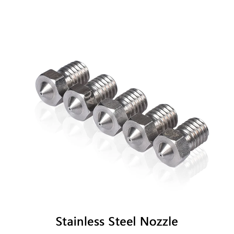 5pcs Bigtreetreetech 3D printer part V6 Stainless Steel Nozzle 0.25mm/0.4mm/0.8mm M6 Screw thread for 1.75 or 3.0mm Filament
5pcs Bigtreetreetech 3D printer part V6 Stainless Steel Nozzle 0.25mm/0.4mm/0.8mm M6 Screw thread for 1.75 or 3.0mm Filament