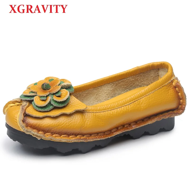 XGRAVITY Elegant Female Vintage Lady Closed Toe Classic Ethnic Woman Vintage Flat Shoes Genuine Leather Floral Loafer Girl C171
XGRAVITY Elegant Female Vintage Lady Closed Toe Classic Ethnic Woman Vintage Flat Shoes Genuine Leather Floral Loafer Girl C171