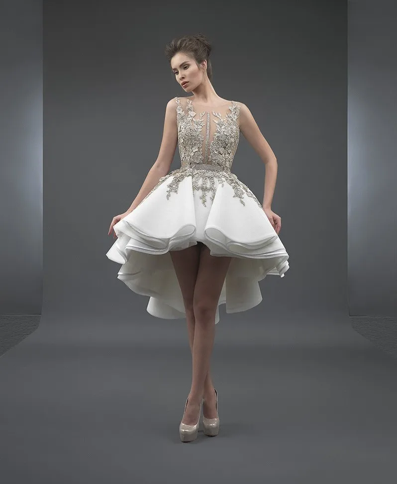 Hi Low Robe De Soiree A-line Tulle Appliques Lace Sexy Short Party Prom Dresses Prom Gown Evening Dresses
Hi Low Robe De Soiree A-line Tulle Appliques Lace Sexy Short Party Prom Dresses Prom Gown Evening Dresses