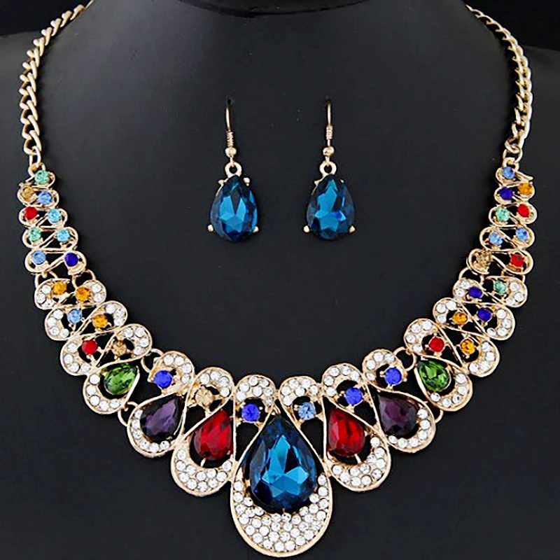 Bohemian Party Necklace Sets for Women Egg Crystal Rhinestone Necklace Water Drop Earing Party Vinatge Jewelry Set Accessories
Bohemian Party Necklace Sets for Women Egg Crystal Rhinestone Necklace Water Drop Earing Party Vinatge Jewelry Set Accessories