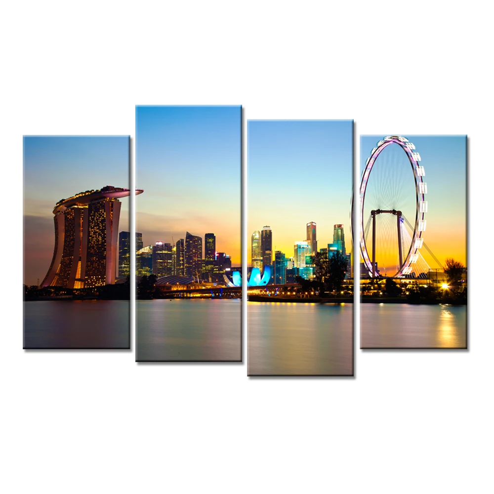4 Panel Canvas Art Ferris Wheel Landscape Canvas City Nightscape Modern Wall Modular Pictures for Living Room Canvas Prints Art
4 Panel Canvas Art Ferris Wheel Landscape Canvas City Nightscape Modern Wall Modular Pictures for Living Room Canvas Prints Art