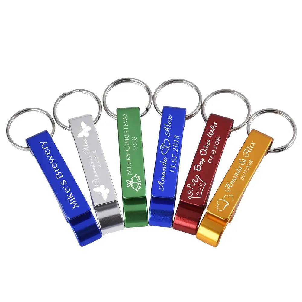30pcs Personalized Engraved Bottle Openers Key Chain Wedding Favors Brewery, Hotel, Restaurant Logo Christmas Private Customized
30pcs Personalized Engraved Bottle Openers Key Chain Wedding Favors Brewery, Hotel, Restaurant Logo Christmas Private Customized