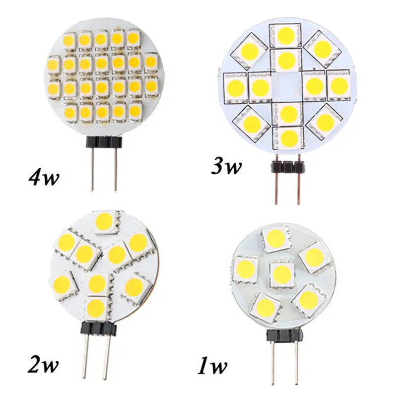 

G4 LED Lamp 1W 3W 4W 5W 5050 SMD Spotlight Corn Bulb Cool White Warm White DC12V