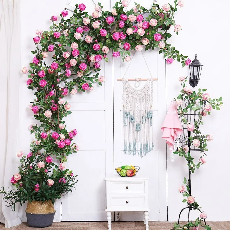 Artificial Flowers Garland Vine Decoration Silk Flowers Peony Flower String Hanging Rattan Home Wedding Decor Wreath Peony Vine
Artificial Flowers Garland Vine Decoration Silk Flowers Peony Flower String Hanging Rattan Home Wedding Decor Wreath Peony Vine