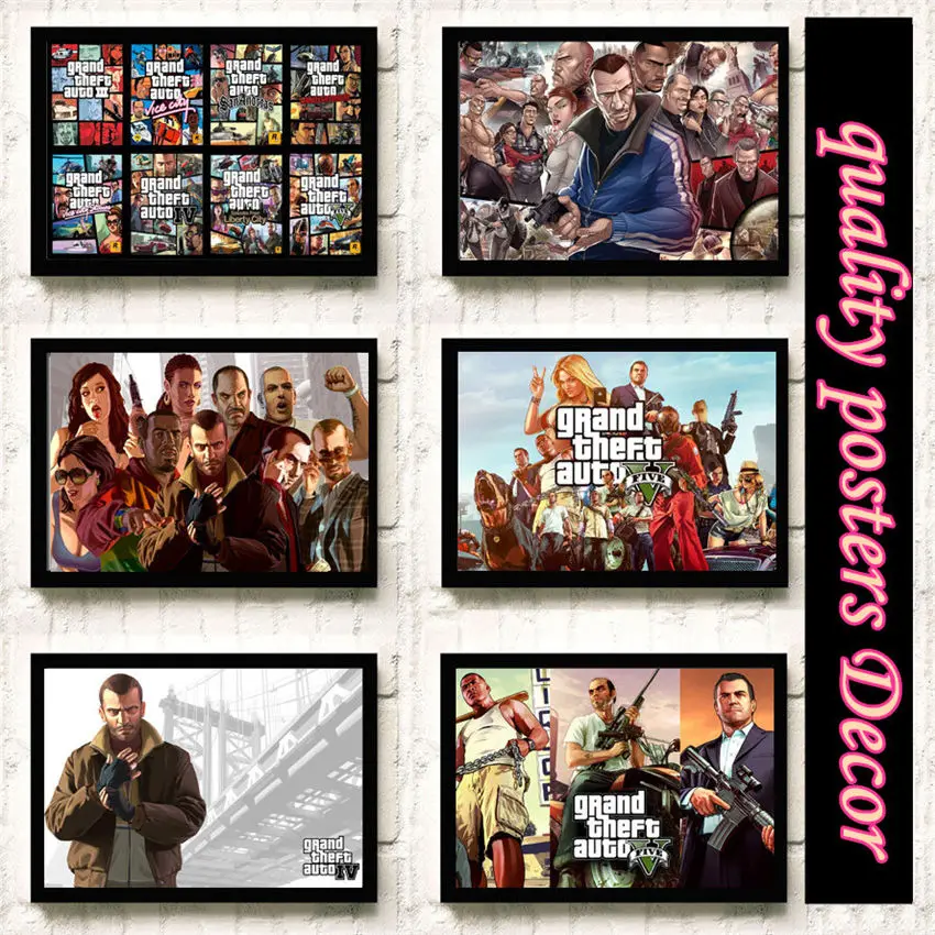GTA5 экшн-Приключения Игра картина качество HD домашний декор художественный Декор