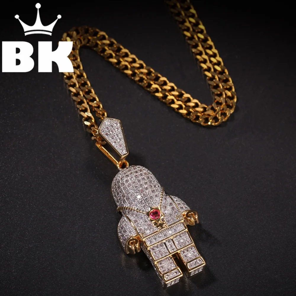 THE BLING KING Custom Spaceman Necklace Hip Hop Full Iced Out Cubic Zirconia gold sliver CZ Stone
THE BLING KING Custom Spaceman Necklace Hip Hop Full Iced Out Cubic Zirconia gold sliver CZ Stone