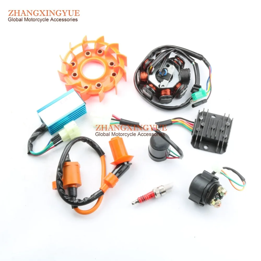 Coil & Modified Fan & 5 Large Electric & Spark Plug for GY6 125cc 150cc 152QMI 157QMJ
Coil & Modified Fan & 5 Large Electric & Spark Plug for GY6 125cc 150cc 152QMI 157QMJ