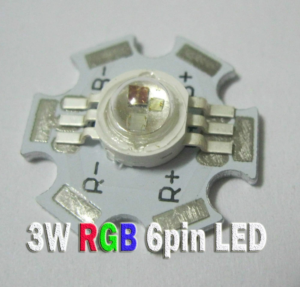 50pcs/lot 3W High Power RGB Color 6pin LED Chip Light Lamp Part With 20mm Star Base
50pcs/lot 3W High Power RGB Color 6pin LED Chip Light Lamp Part With 20mm Star Base