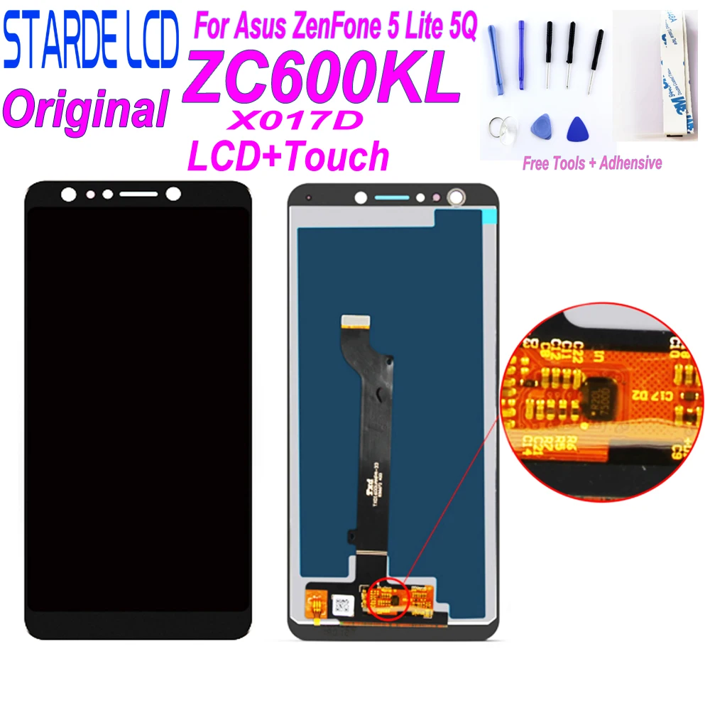 Оригинальный ЖК-дисплей для Asus ZenFone 5 Lite 5Q ZC600KL X017D, сенсорная панель, дигитайзер в сборе с бесплатными инструментами
Оригинальный ЖК-дисплей для Asus ZenFone 5 Lite 5Q ZC600KL X017D, сенсорная панель, дигитайзер в сборе с бесплатными инструментами