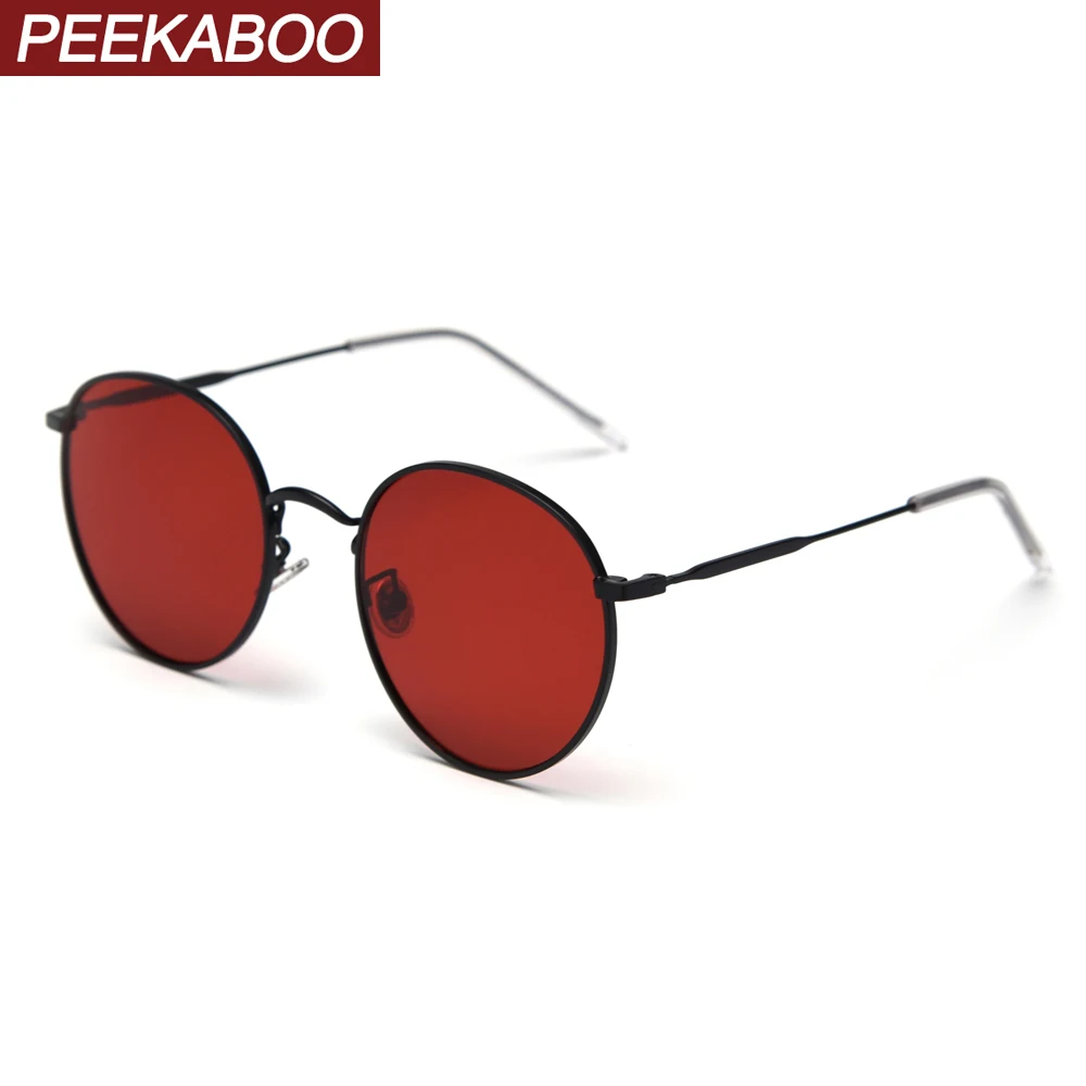 Peekaboo metal round sunglasses women polarized red orange retro sun glasses for men driving eyewear accessories 2019 summer 
Peekaboo metal round sunglasses women polarized red orange retro sun glasses for men driving eyewear accessories 2019 summer