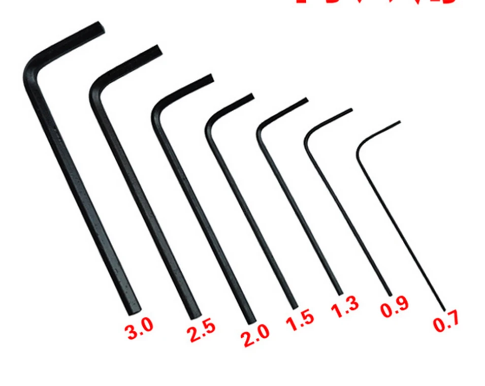 7pcs In 1 Hex Key Allen Wrench Set 0.7mm~3mm Metric Hand Tool Precision hex wrench High hardness hexagonal wrench
7pcs In 1 Hex Key Allen Wrench Set 0.7mm~3mm Metric Hand Tool Precision hex wrench High hardness hexagonal wrench