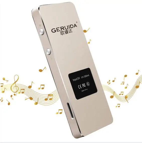 GERUIDA Bluetooth HIFI MP4 плеер 8G сенсорные клавиши MP3 языки небьющиеся устойчивые к