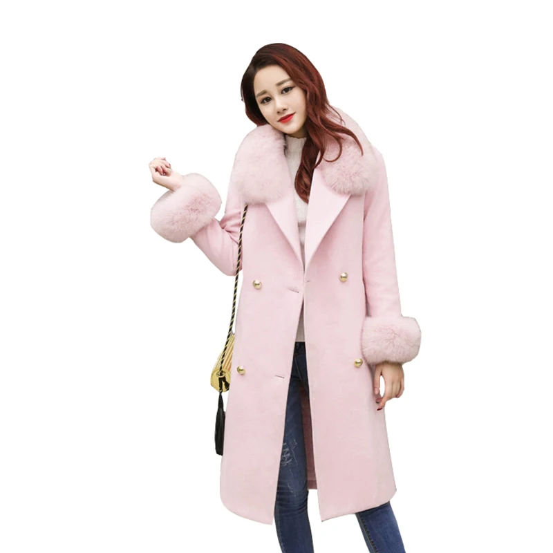 2020 Winter Clothing New Women's Wool Coats Fox Fur Collar Woolen Jacket Adjustable Waist Slim Ladies Thick Warm Long Overcoat
2020 Winter Clothing New Women's Wool Coats Fox Fur Collar Woolen Jacket Adjustable Waist Slim Ladies Thick Warm Long Overcoat