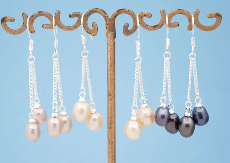 6mmX8mm Pearl Drop Dangle Earring Hook White Pink Purple Black Teardrop Chain Choose Color
6mmX8mm Pearl Drop Dangle Earring Hook White Pink Purple Black Teardrop Chain Choose Color