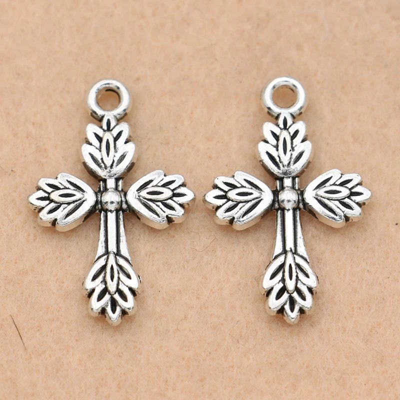 10pcs Tibetan Silver Plated Crosses Leaf Charms Pendants for Jewelry Making DIY Craft Handmade 26x17mm
10pcs Tibetan Silver Plated Crosses Leaf Charms Pendants for Jewelry Making DIY Craft Handmade 26x17mm