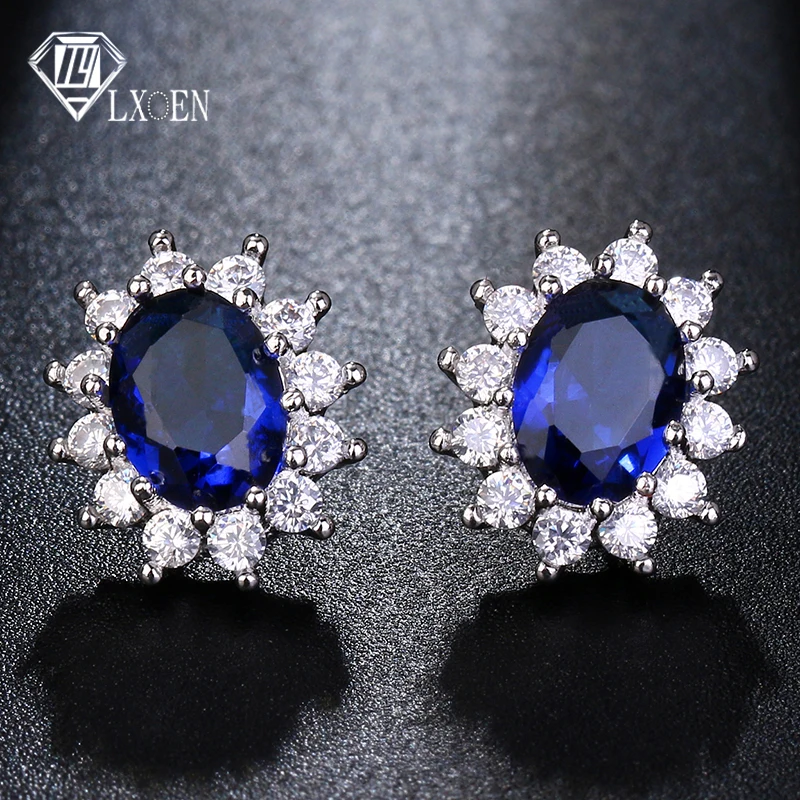LXOEN Fashion Blue Oval Zircon Stud Earrings for Women Present Gift Red Crystal Bijoux for Girl Earings Oorbellen Small Earrings
LXOEN Fashion Blue Oval Zircon Stud Earrings for Women Present Gift Red Crystal Bijoux for Girl Earings Oorbellen Small Earrings