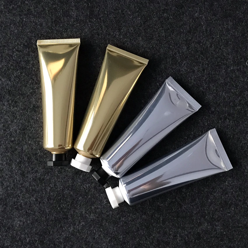 50pcs Soft Empty Tube gold silver Soft Tube Makeup Cosmetic Cream Lotion Travel Containers Case 50ml Facial Cleanser Container
50pcs Soft Empty Tube gold silver Soft Tube Makeup Cosmetic Cream Lotion Travel Containers Case 50ml Facial Cleanser Container