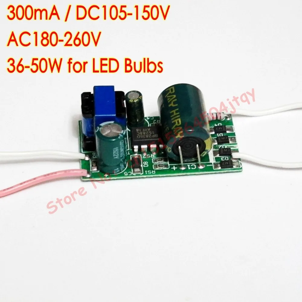 300mA DC105V-150V 36-50W Led Driver 36W/38W/40W/42W/44W/45W/46W/48W/50W Power Supply AC180V~260V 220V for Ceiling lamp
300mA DC105V-150V 36-50W Led Driver 36W/38W/40W/42W/44W/45W/46W/48W/50W Power Supply AC180V~260V 220V for Ceiling lamp