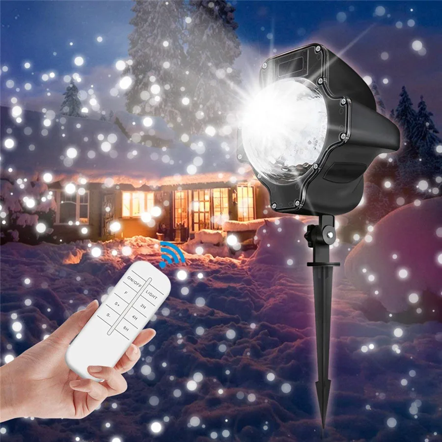 

BEIAIDI уличный лазерный светильник для рождественского снегопада, снежинка, пейзаж, Лампа для проектора, снежный лазерный прожектор, светильн...