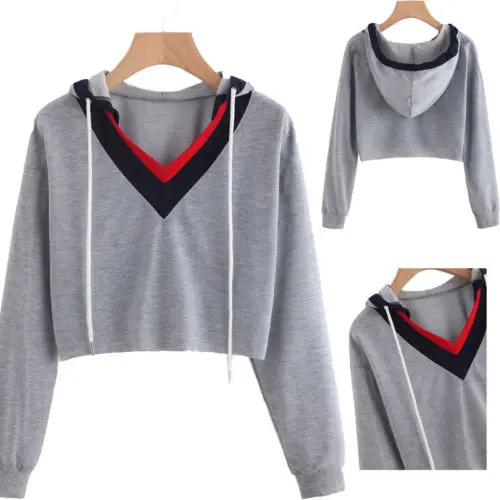 New Casual Women Basic Long Sleeve Hoodie Crop Top Jumper Pullover Sweatshirt Tops Hoodies
New Casual Women Basic Long Sleeve Hoodie Crop Top Jumper Pullover Sweatshirt Tops Hoodies