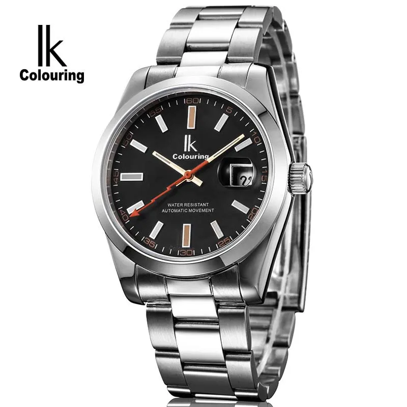 IK Brand Man Automatic Mechanical Watch Mens 12 Hours Calendar Silver Full Steel Watches Fashion Simple Casual relojes
IK Brand Man Automatic Mechanical Watch Mens 12 Hours Calendar Silver Full Steel Watches Fashion Simple Casual relojes