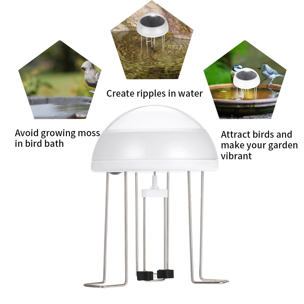 Solar Water Wiggler For Bird Bath Solar Powered Water Agitator With Battery Backup
Solar Water Wiggler For Bird Bath Solar Powered Water Agitator With Battery Backup