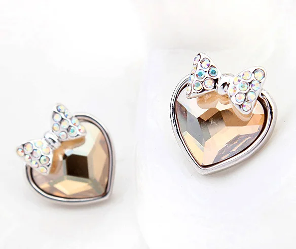 ANNGILL Unique Design Genuine Crystals from Swarovski Stud Earrings for Women Bow Knot Heart Earring Love Wedding Birthday Gift
ANNGILL Unique Design Genuine Crystals from Swarovski Stud Earrings for Women Bow Knot Heart Earring Love Wedding Birthday Gift