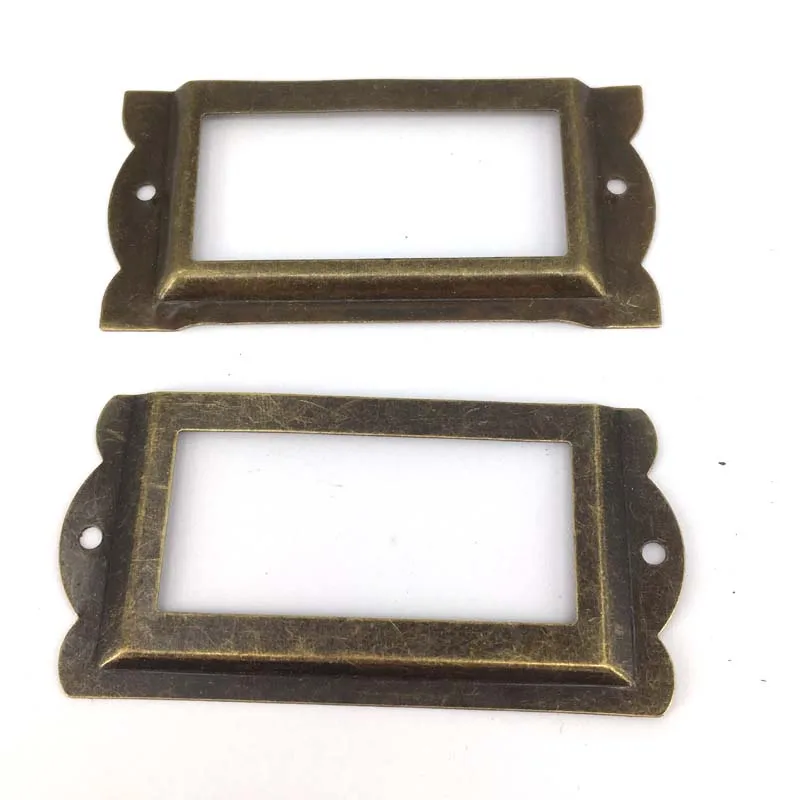 10pcs Antique Label Pull Frame Name Card Holder Cabinet Drawer Box Case Label frame Furniture Hardware with Screws
10pcs Antique Label Pull Frame Name Card Holder Cabinet Drawer Box Case Label frame Furniture Hardware with Screws