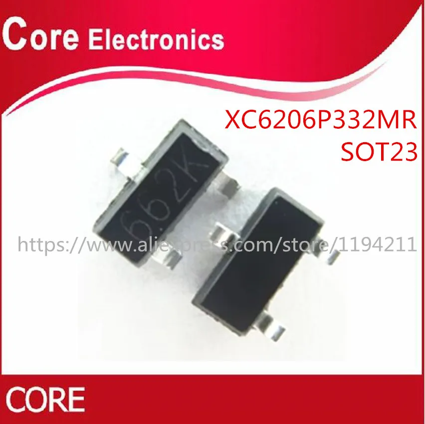 1000 шт./лот XC6206P332MR (662K) 3 В/A SOT 23 SMD лучшего качества.|Интегральные схемы| |