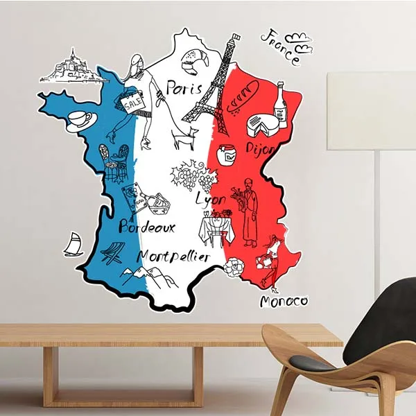 Map City France Mark Landmark National Flag Architecture Custom Landscape Illustration Pattern Wall Sticker
Map City France Mark Landmark National Flag Architecture Custom Landscape Illustration Pattern Wall Sticker