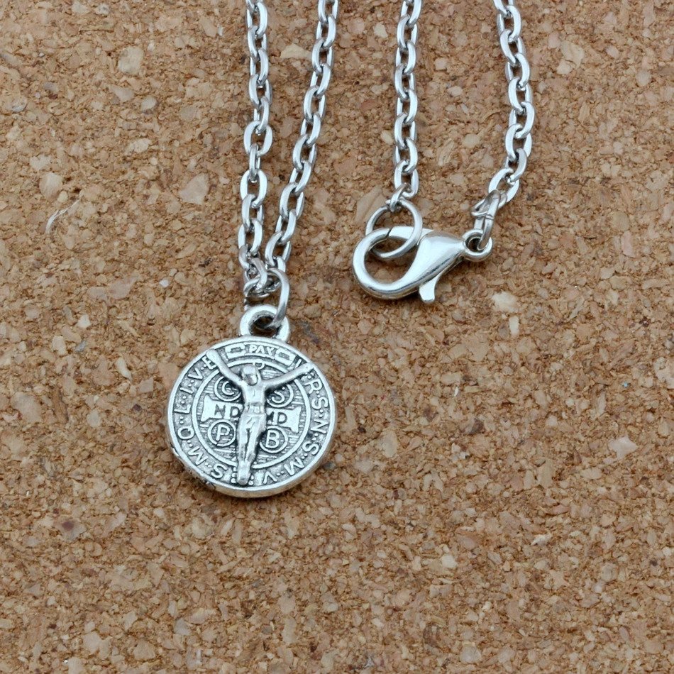 3 Pcs / Lot Saint Jesus Benedict Nursia Patron Medal Cross Alloy Charms Pendant Necklaces Jewelry DIY 20 Inches Chains
3 Pcs / Lot Saint Jesus Benedict Nursia Patron Medal Cross Alloy Charms Pendant Necklaces Jewelry DIY 20 Inches Chains