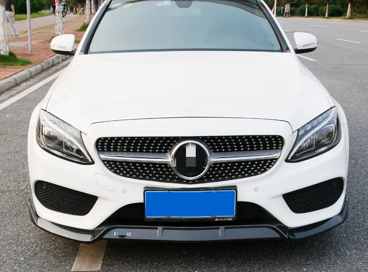 Для Benz C Class передний спойлер W205 C180L C200 C300 из углеродного волокна передняя защитная