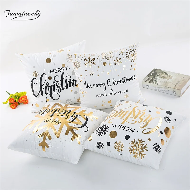 Fuwatacchi Christmas Pillowcases Easter Cushion Cover Decorative Pillow Case Eco-Friendly Stamping Gold Black Sofa Seat Car 2021
Fuwatacchi Christmas Pillowcases Easter Cushion Cover Decorative Pillow Case Eco-Friendly Stamping Gold Black Sofa Seat Car 2021